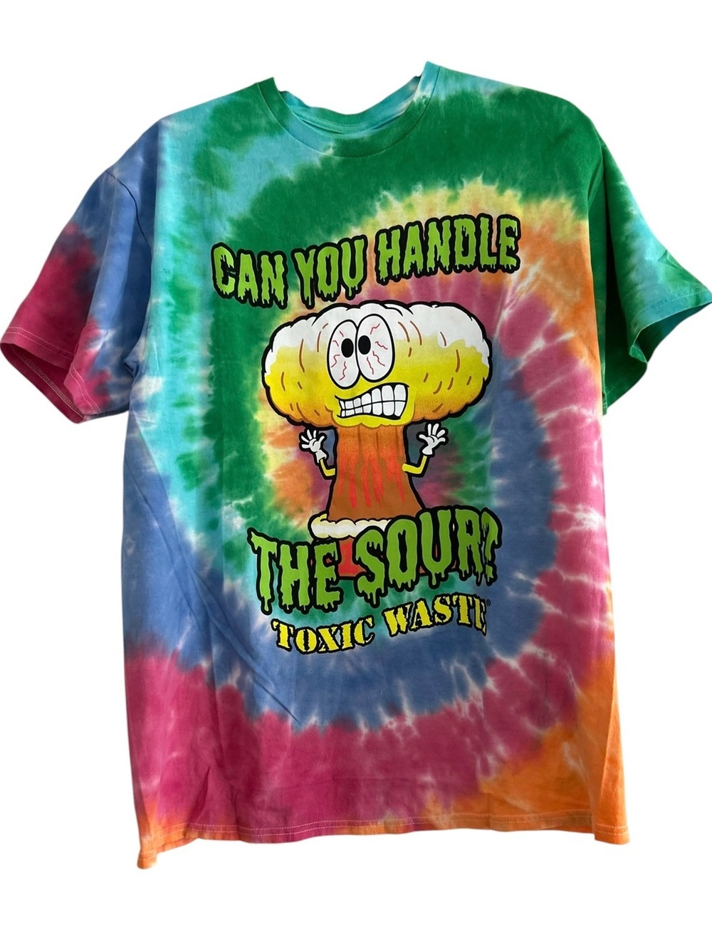 Can You Handle The Sour? Tie-Dye Graphic Tee Multicolor Unisex Size Large